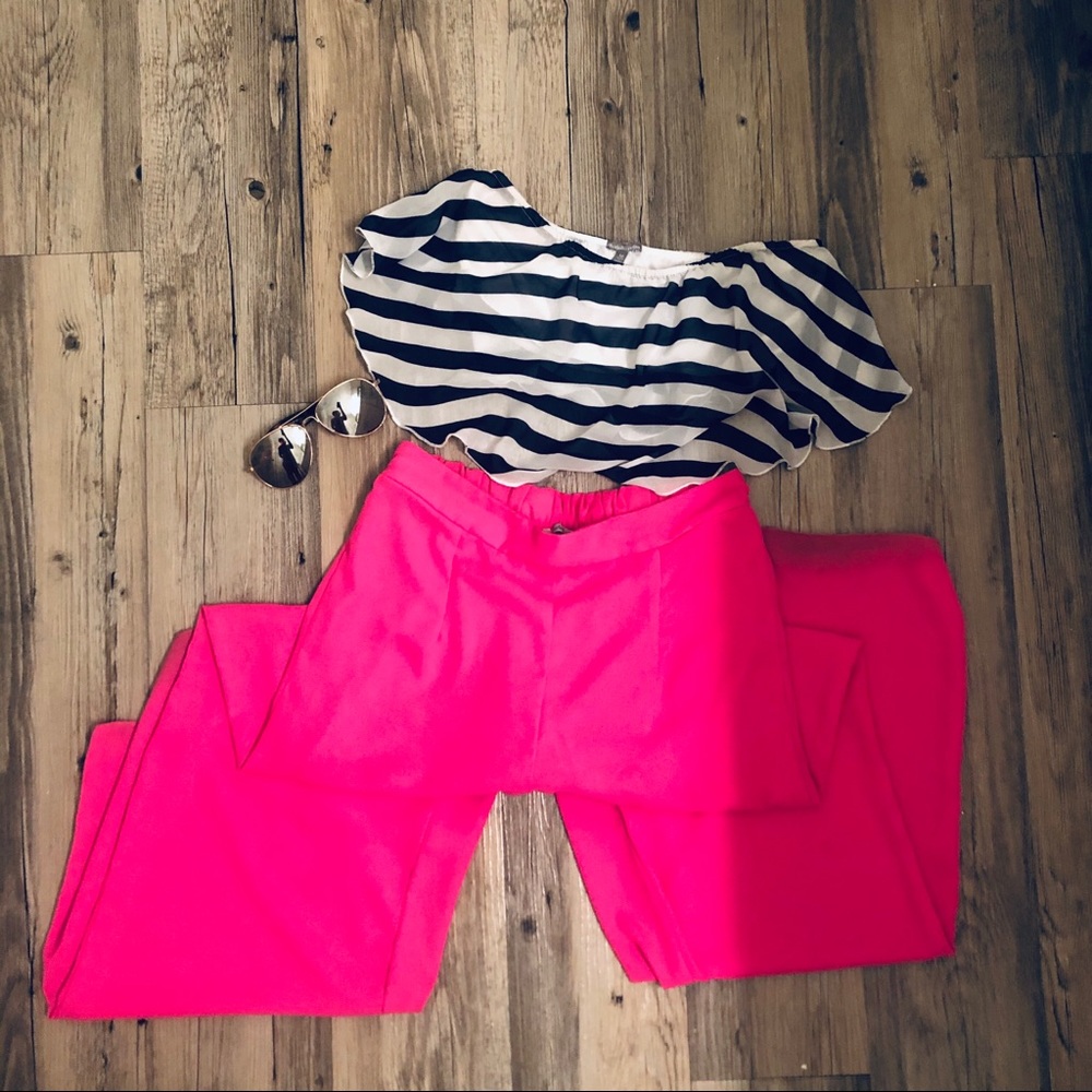 ✨SALE Charlotte Russe Pink Palazzo Pants Large